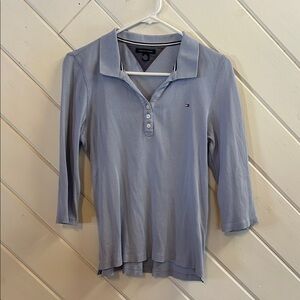 TOMMY HILFIGER Collared 3/4 Sleeve Top